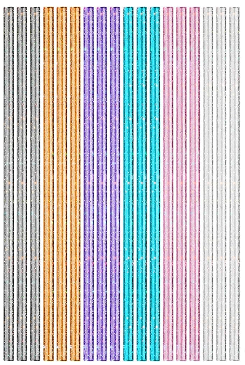 Glitter color straws