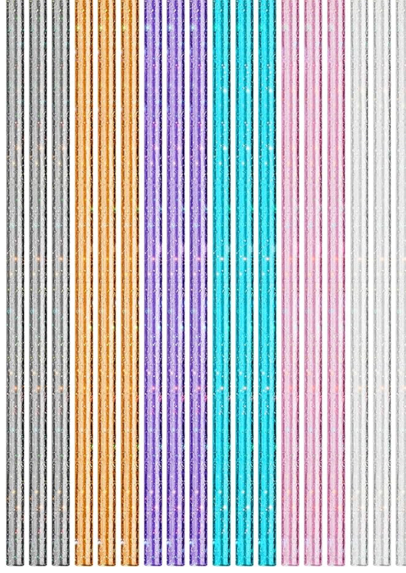 Glitter color straws