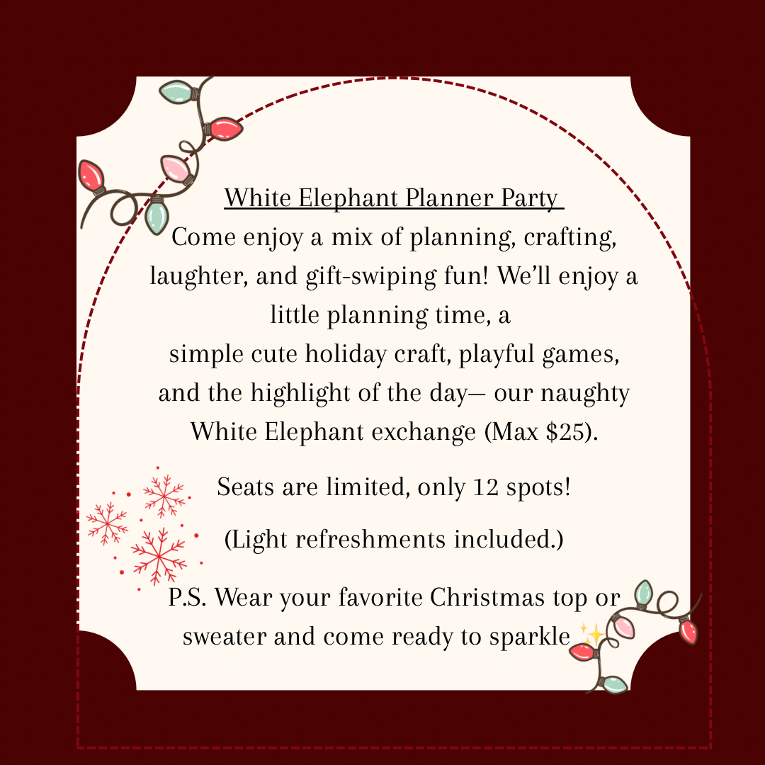 (Free) White Elephant Planner Party