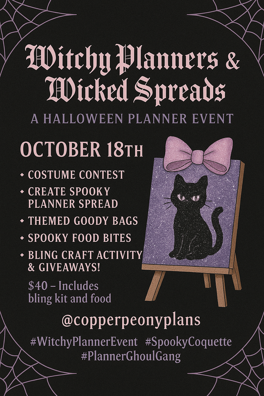 Copper Peony Plans 2025 Halloween event