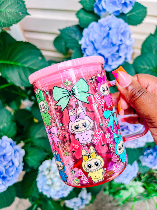 16oz Labubu jelly glass mug