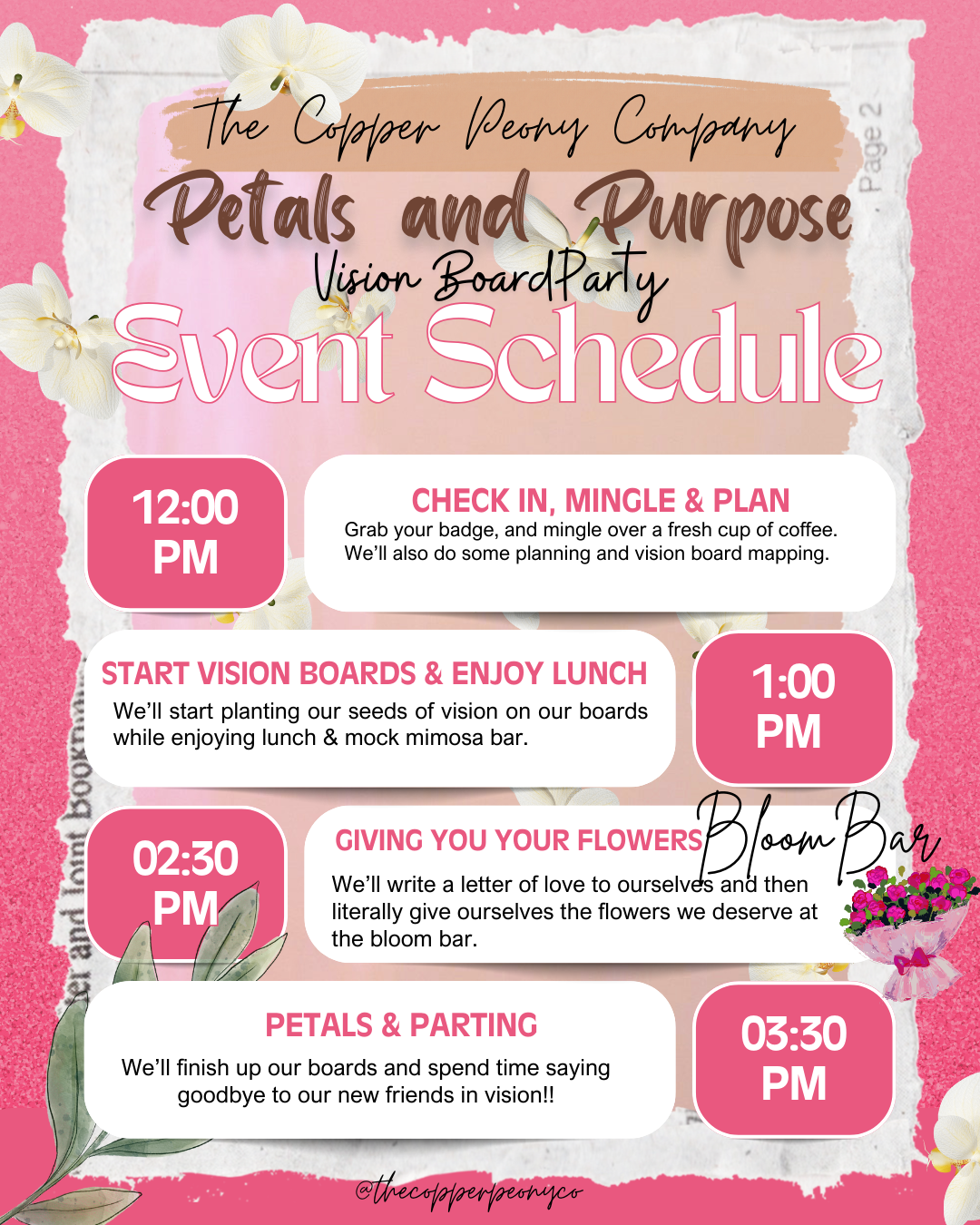 Petals and Purpose 2026 Vision Board Party