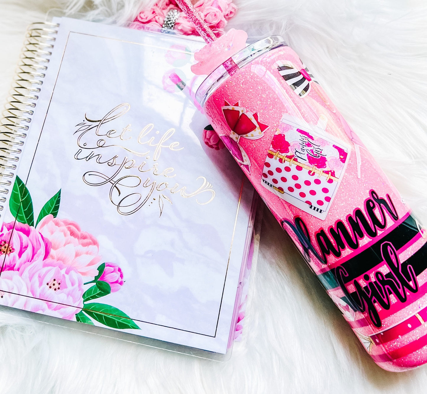 Planner girl+planner bae+favorite things glittered tumblers