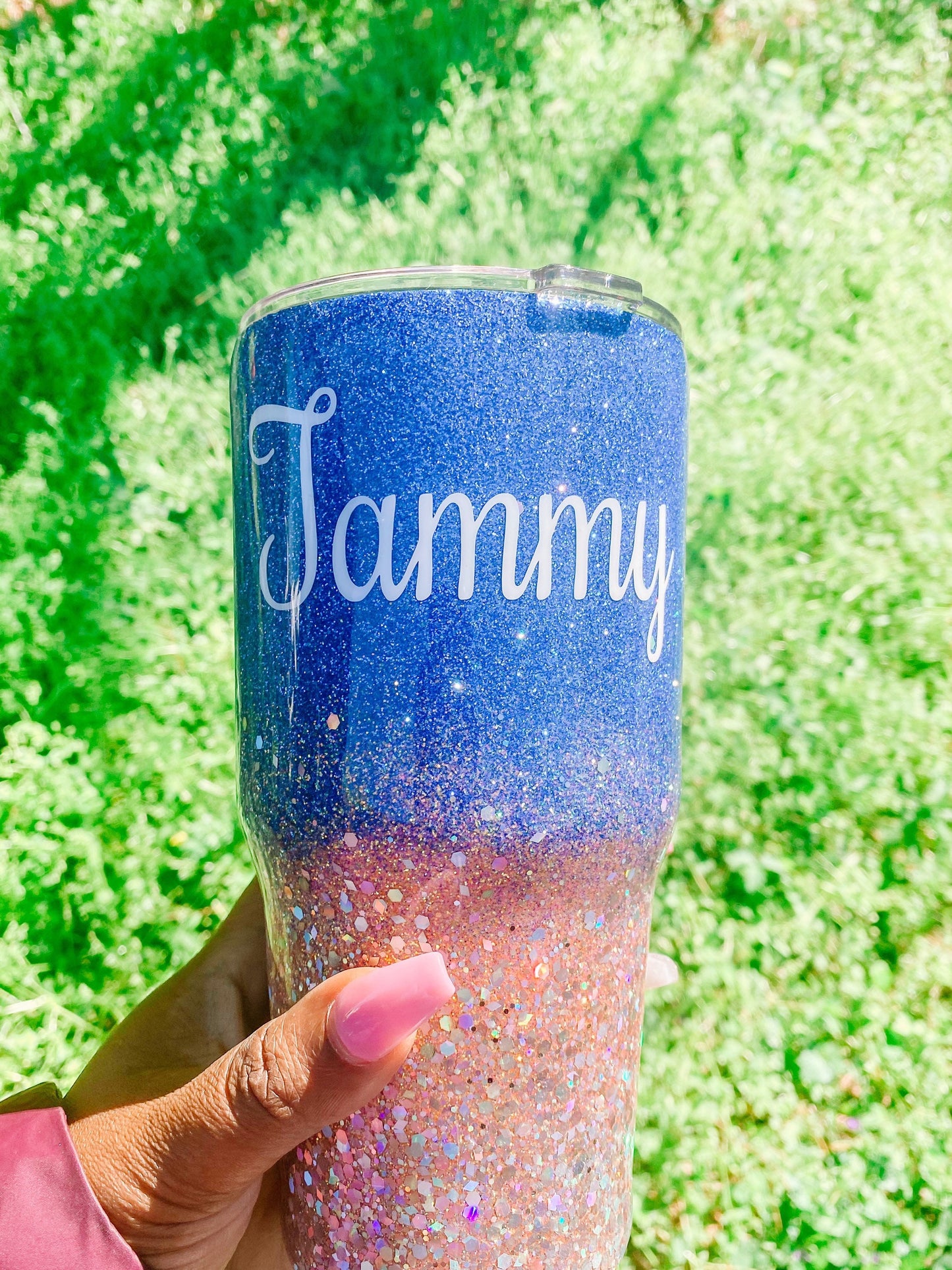 Florida Gators glittered stainless steel tumbler.